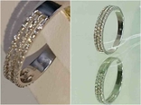 Кольцо каблучка обручальное дорожка Бриллианты діамант Золото 585 17р, фото №6