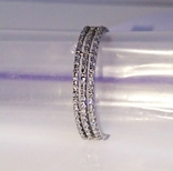 Кольцо каблучка обручальное дорожка Бриллианты діамант Золото 585 17р, фото №8