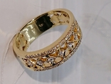 Кольцо каблучка обручалка Дорожка ажурная бриллиант діамант жёлтое золото 585 19-19,5р, фото №9