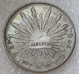 8 реалов 1897 г. Мо АМ, Мексика, серебро, фото №6