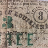 Три доллара США, Луизиана, 1862 год, фото №6