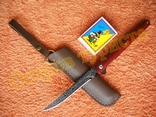 Нож складной полуавтомат Флиппер M390 с чехлом узор, фото №3