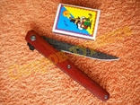 Нож складной полуавтомат Флиппер M390 с чехлом узор, фото №7