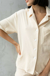 Пижама, одежда для дома и сна махровая (рубашка + шорты), фото №4