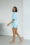 Пижама, одежда для дома и сна махровая (рубашка + шорты), фото №3