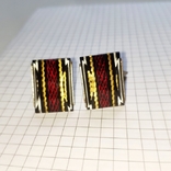 Vintage cufflinks with a beautiful pattern, costume jewelry, USSR, photo number 4