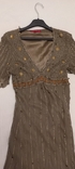 Платье шелк вышивка бисером, Лондон, фото №3
