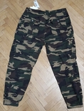 Штани Boohoo Blue Plus Khaki Camouflage Ripped Pocket Denim Cargo Jeans, photo number 6