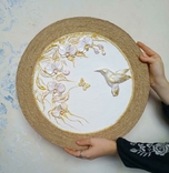 Картина, декоративное панно "золотые орхидеи", подарок на юбилей, фото №2