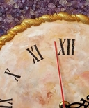 Большие настенные часы "шикарный аметист" ручная работа, фото №7