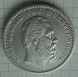 5 марок, Вюртемберг, 1875 год, Е, фото №4