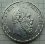 5 марок, Вюртемберг, 1875 год, Е, фото №5