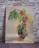 Painting "Physalis", canvas on cardboard, 30x40, still life, bouquet., photo number 8