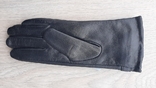 Женские черные кожаные демисезонные перчатки G's'G, photo number 3