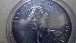 5 долларов 1989 Канада серебро унция 999, фото №6