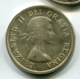 Канада 1 доллар 1957 г. Каноэ. Серебро, фото №3