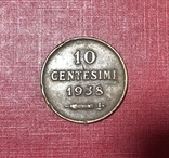 10 Чентезимо, 10 centesimi 1938 год, Сан Марино, фото №2