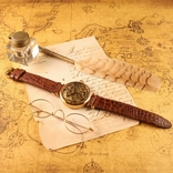 Чоловічий годинник - скелетон Wаndolec з вінтажним механізмом Зеніт Zenith Швейцарія, фото №5
