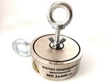 Двухсторонний поисковый магнит МП 2х400 кг Магнітон, діаметр 105 мм, фото №4
