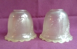 Empire lampshades. Pair. For lamps. USSR. Frosted glass cast., photo number 2