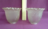 Empire lampshades. Pair. For lamps. USSR. Frosted glass cast., photo number 3