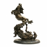 Скульптура Резвящиеся лошади.Бронза. Франция.48 см., фото №2