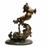 Скульптура Резвящиеся лошади.Бронза. Франция.48 см., фото №3