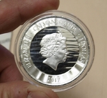 Красота!! Монета "Марлин" Каймановы острова, 2017 серебро 1 унция 999, 1 долл, фото №4