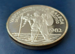Серебряная монета 20 бальбоа, Панама 1982 г. "Васко Нуньес де Бальбоа", фото №4
