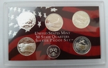США годовой набор 2006, 10 монет Proof,серебро,сертификат, photo number 10