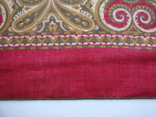 Носовой платок большой бордовый батистовый, шов роуль., фото №7