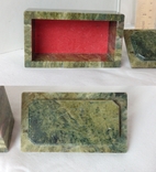  2831 шкатулка коробка коробочка из СССР натуральный камень змеевик, фото №8