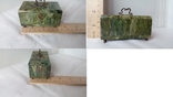  2831 шкатулка коробка коробочка из СССР натуральный камень змеевик, фото №9