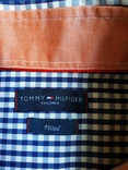 Рубашка синяя клетка TOMMY HILFIGER коттон р-р 39 (состояние нового), фото №10