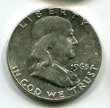 50 центов 1963 г Серебро, фото №2