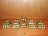 Мебельные лапки когти и центр бронза (комплект из 4 + 1 штука), фото №2