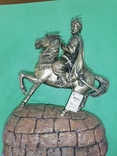Серебряная фигура ручной работы "Богдан Хмельницкий на коне", фото №4