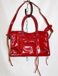 Кожаная сумка шоппер красная кожа люkc кoпия Balenciaga Италия, фото №2