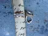 Серьги и кольцо гарнитур, серебро и золото, фото №11