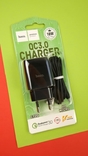 Зарядка Hoco C72Q QC3 Fast Charge 3A 18W + USB Micro, фото №2