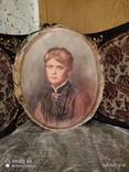 Старинный Женский портрет,бумага,картон подпись И.Крамской 1879г, фото №3