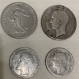 Монеты Европы 4 штуки одним лотом, серебро, фото №2