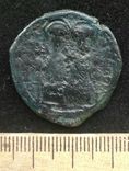 Юстин II и София, Константинополь 565-578 гг., фоллис, фото №3