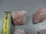 Камни минералы Розовый кварц лот 7 шт, фото №3