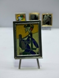 Настольная миниатюра Пабло Пикассо "Женщина в кресле" серебро 925 пробы. Эмаль., фото №5