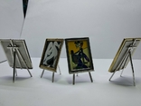 Настольная миниатюра Пабло Пикассо "Женщина в кресле" серебро 925 пробы. Эмаль., фото №8