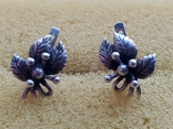 Set of ring and earrings, silver 925, USSR., photo number 7