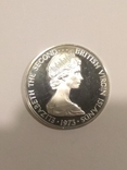 Британские Виргинские острова 1 доллар 1973 года серебро 25,7 грамм, 925 проба, фото №5
