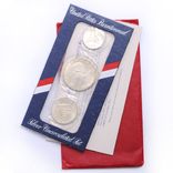 Набор 1 Доллар, 50 и 25 Центов 1976 S, США в Блистере, фото №2