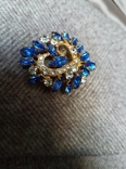 Blue brooch with stones, photo number 4